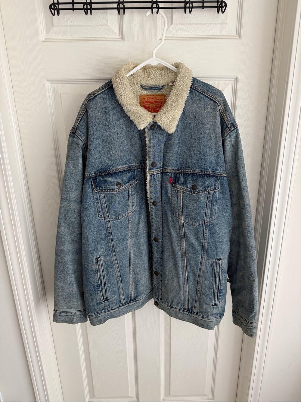 Levi's Light Blue Denim Sherpa Collar Jacket
